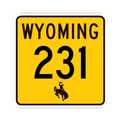 WY-231 (Wyoming) (Road Sign) STICKER Vinyl Kiss-Cut Decal 2 Inch White - The Sticker Space