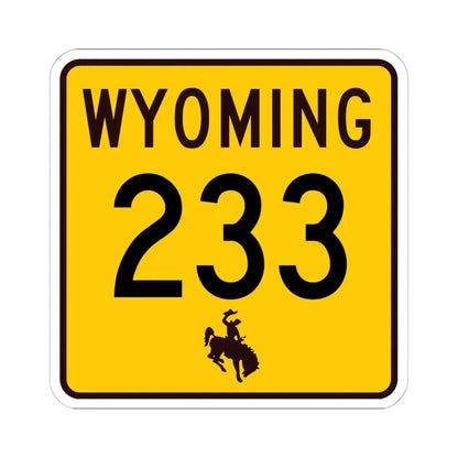 WY-233 (Wyoming) (Road Sign) STICKER Vinyl Kiss-Cut Decal - The Sticker Space