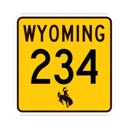 WY-234 (Wyoming) (Road Sign) STICKER Vinyl Kiss-Cut Decal 2 Inch White - The Sticker Space