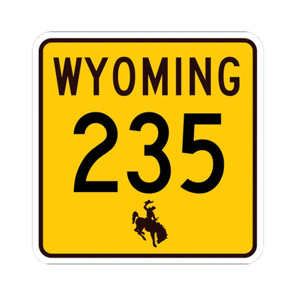 WY-235 (Wyoming) (Road Sign) STICKER Vinyl Kiss-Cut Decal 3 Inch White - The Sticker Space