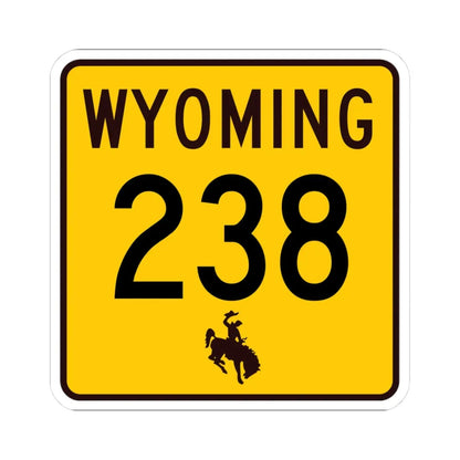 WY-238 (Wyoming) (Road Sign) STICKER Vinyl Kiss-Cut Decal 3 Inch White - The Sticker Space