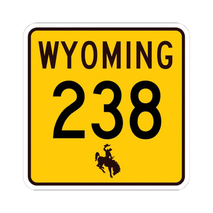 WY-238 (Wyoming) (Road Sign) STICKER Vinyl Kiss-Cut Decal 4 Inch White - The Sticker Space