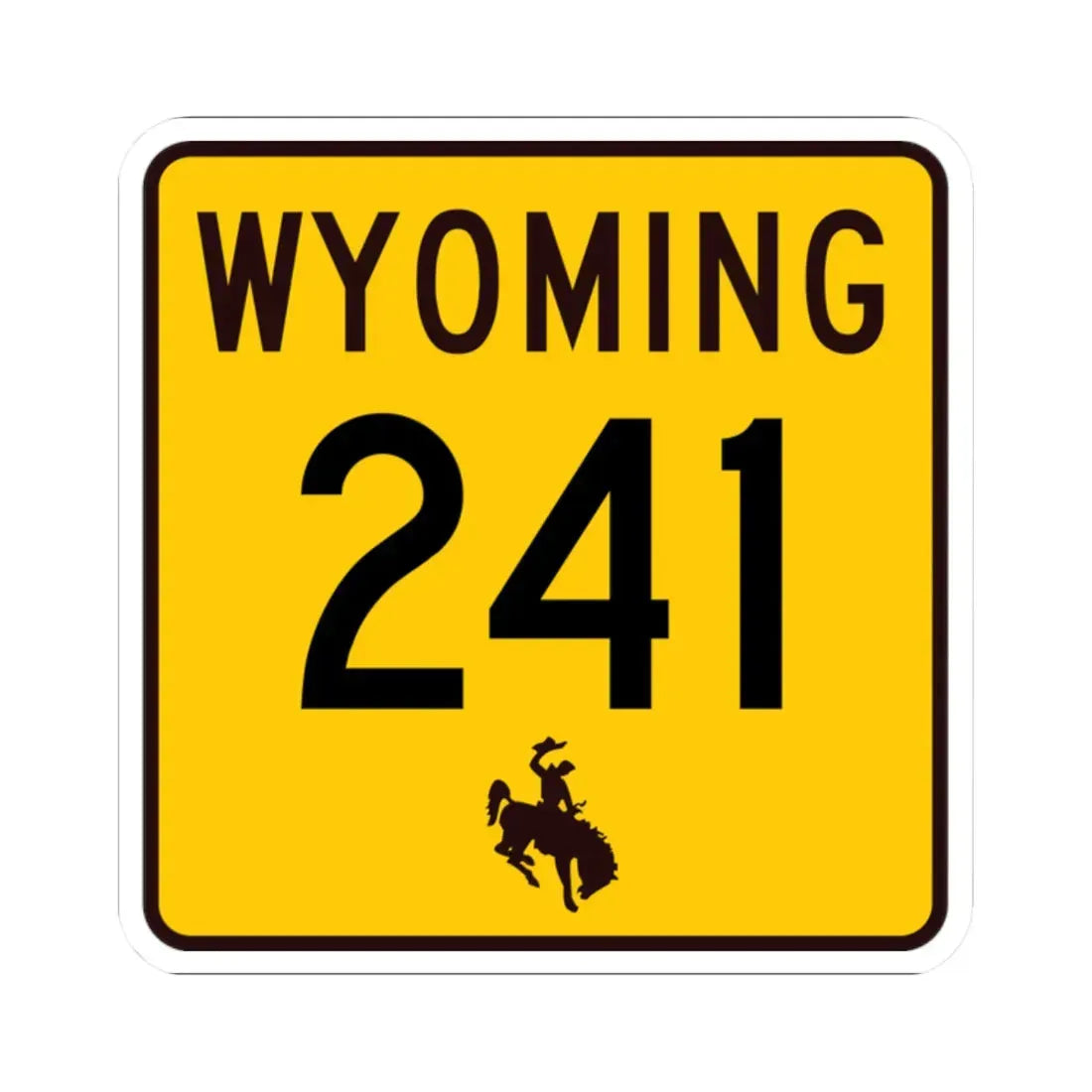 WY-241 (Wyoming) (Road Sign) STICKER Vinyl Kiss-Cut Decal - The Sticker Space