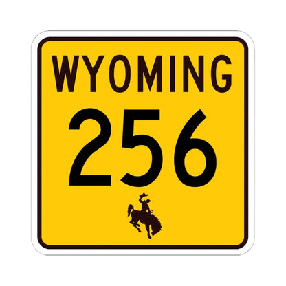 WY-256 (Wyoming) (Road Sign) STICKER Vinyl Kiss-Cut Decal 6 Inch White - The Sticker Space