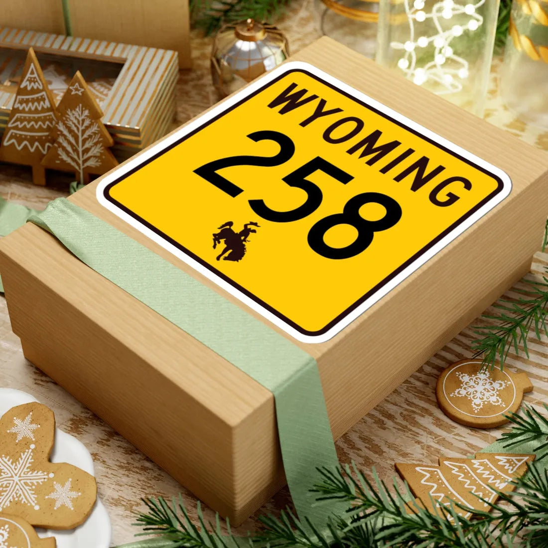WY-258 (Wyoming) (Road Sign) STICKER Vinyl Kiss-Cut Decal - The Sticker Space