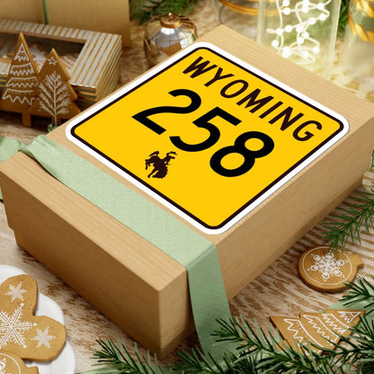 WY-258 (Wyoming) (Road Sign) STICKER Vinyl Kiss-Cut Decal - The Sticker Space