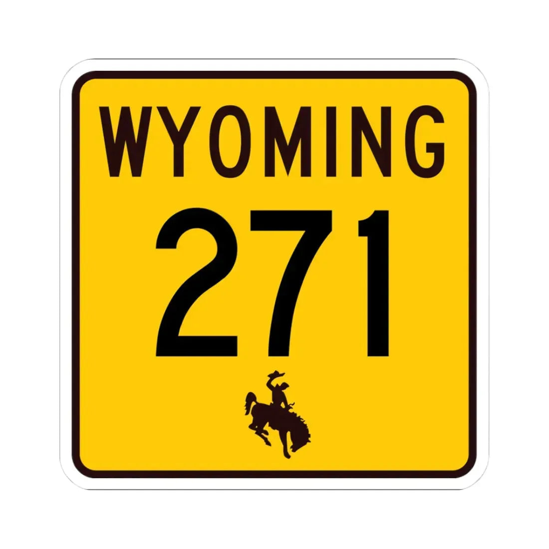 WY-271 (Wyoming) (Road Sign) STICKER Vinyl Kiss-Cut Decal - The Sticker Space