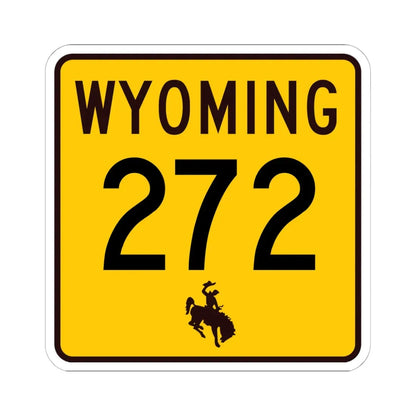WY-272 (Wyoming) (Road Sign) STICKER Vinyl Kiss-Cut Decal 6 Inch White - The Sticker Space
