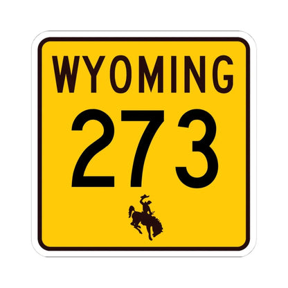 WY-273 (Wyoming) (Road Sign) STICKER Vinyl Kiss-Cut Decal 4 Inch White - The Sticker Space