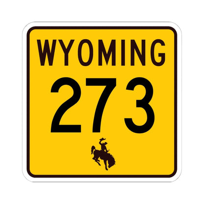 WY-273 (Wyoming) (Road Sign) STICKER Vinyl Kiss-Cut Decal 6 Inch White - The Sticker Space