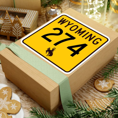 WY-274 (Wyoming) (Road Sign) STICKER Vinyl Kiss-Cut Decal - The Sticker Space