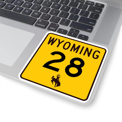 WY-28 (Wyoming) (Road Sign) STICKER Vinyl Kiss-Cut Decal - The Sticker Space