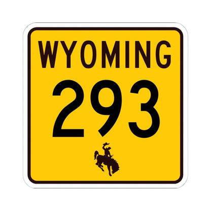 WY-293 (Wyoming) (Road Sign) STICKER Vinyl Kiss-Cut Decal 6 Inch White - The Sticker Space