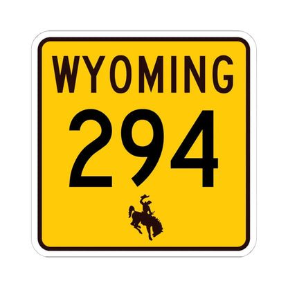 WY-294 (Wyoming) (Road Sign) STICKER Vinyl Kiss-Cut Decal 6 Inch White - The Sticker Space