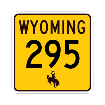 WY-295 (Wyoming) (Road Sign) STICKER Vinyl Kiss-Cut Decal 2 Inch White - The Sticker Space
