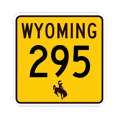 WY-295 (Wyoming) (Road Sign) STICKER Vinyl Kiss-Cut Decal 3 Inch White - The Sticker Space