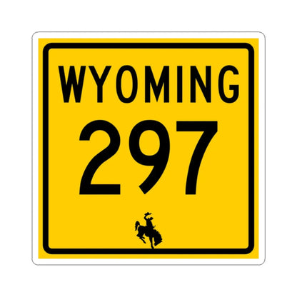 WY-297 (Wyoming) (Road Sign) STICKER Vinyl Kiss-Cut Decal 2 Inch White - The Sticker Space