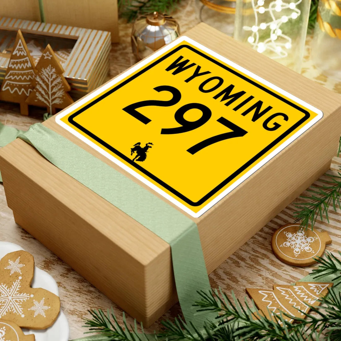 WY-297 (Wyoming) (Road Sign) STICKER Vinyl Kiss-Cut Decal - The Sticker Space