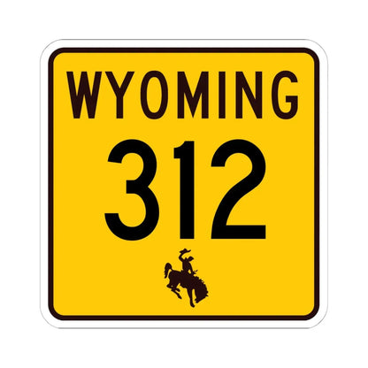 WY-312 (Wyoming) (Road Sign) STICKER Vinyl Kiss-Cut Decal 6 Inch White - The Sticker Space