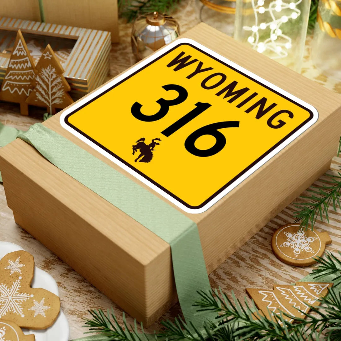 WY-316 (Wyoming) (Road Sign) STICKER Vinyl Kiss-Cut Decal - The Sticker Space