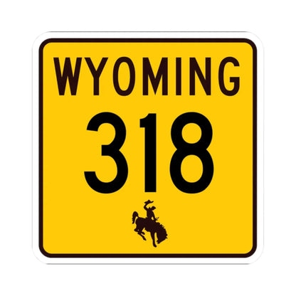 WY-318 (Wyoming) (Road Sign) STICKER Vinyl Kiss-Cut Decal 2 Inch White - The Sticker Space