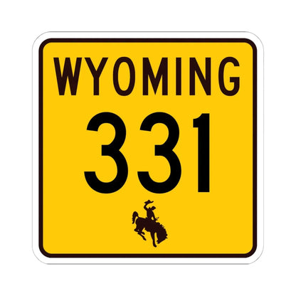 WY-331 (Wyoming) (Road Sign) STICKER Vinyl Kiss-Cut Decal 6 Inch White - The Sticker Space