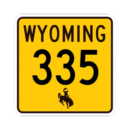 WY-335 (Wyoming) (Road Sign) STICKER Vinyl Kiss-Cut Decal 3 Inch White - The Sticker Space