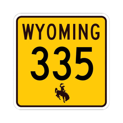 WY-335 (Wyoming) (Road Sign) STICKER Vinyl Kiss-Cut Decal 6 Inch White - The Sticker Space