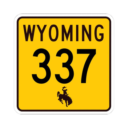 WY-337 (Wyoming) (Road Sign) STICKER Vinyl Kiss-Cut Decal 4 Inch White - The Sticker Space