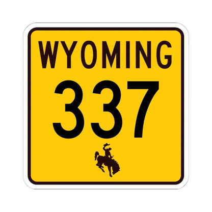 WY-337 (Wyoming) (Road Sign) STICKER Vinyl Kiss-Cut Decal 6 Inch White - The Sticker Space