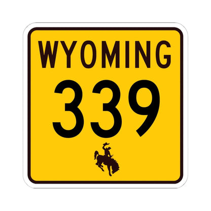 WY-339 (Wyoming) (Road Sign) STICKER Vinyl Kiss-Cut Decal 6 Inch White - The Sticker Space