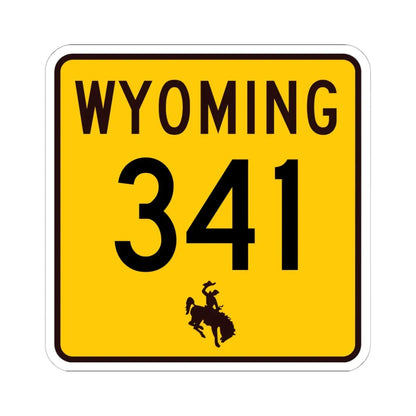 WY-341 (Wyoming) (Road Sign) STICKER Vinyl Kiss-Cut Decal 6 Inch White - The Sticker Space