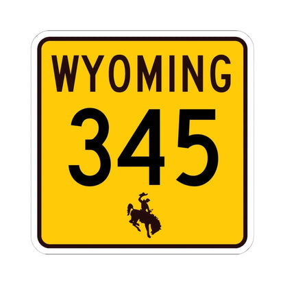 WY-345 (Wyoming) (Road Sign) STICKER Vinyl Kiss-Cut Decal 6 Inch White - The Sticker Space