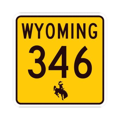 WY-346 (Wyoming) (Road Sign) STICKER Vinyl Kiss-Cut Decal 2 Inch White - The Sticker Space