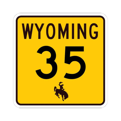 WY-35 (Wyoming) (Road Sign) STICKER Vinyl Kiss-Cut Decal - The Sticker Space