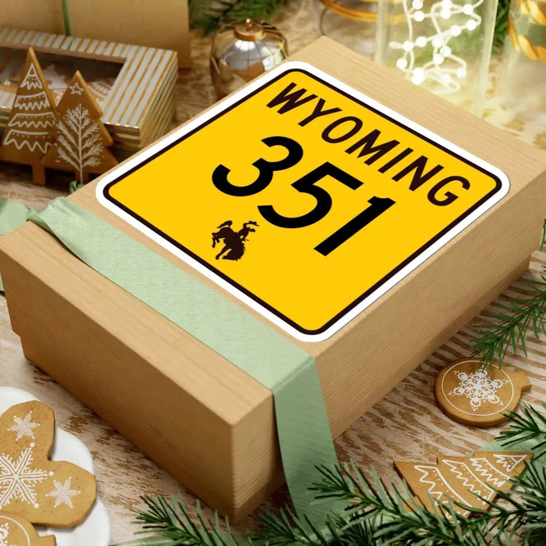 WY-351 (Wyoming) (Road Sign) STICKER Vinyl Kiss-Cut Decal - The Sticker Space