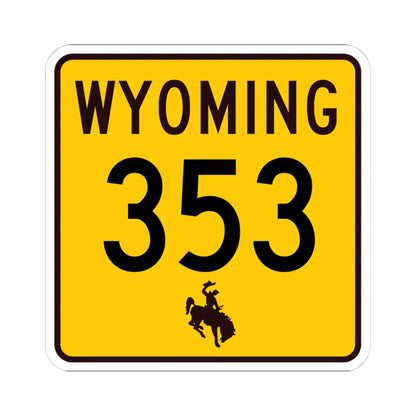 WY-353 (Wyoming) (Road Sign) STICKER Vinyl Kiss-Cut Decal 4 Inch White - The Sticker Space