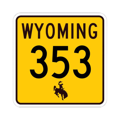 WY-353 (Wyoming) (Road Sign) STICKER Vinyl Kiss-Cut Decal 6 Inch White - The Sticker Space