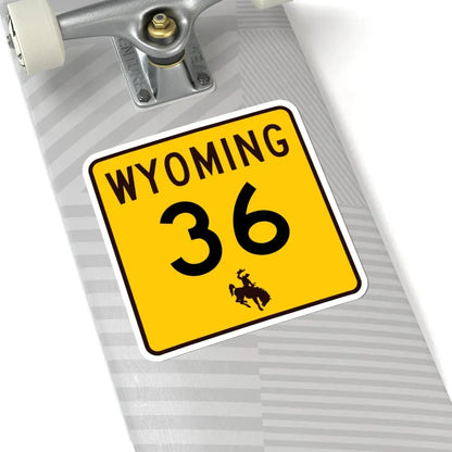 WY-36 (Wyoming) (Road Sign) STICKER Vinyl Kiss-Cut Decal - The Sticker Space