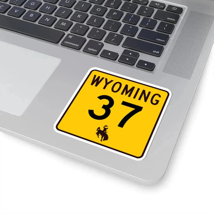 WY-37 (Wyoming) (Road Sign) STICKER Vinyl Kiss-Cut Decal - The Sticker Space
