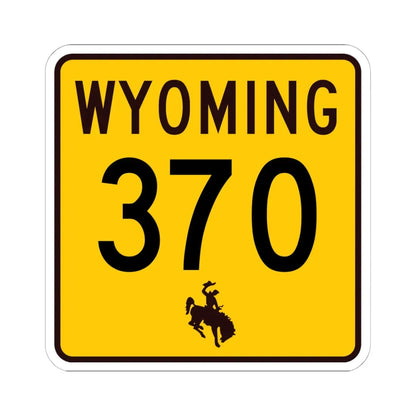 WY-370 (Wyoming) (Road Sign) STICKER Vinyl Kiss-Cut Decal 6 Inch White - The Sticker Space