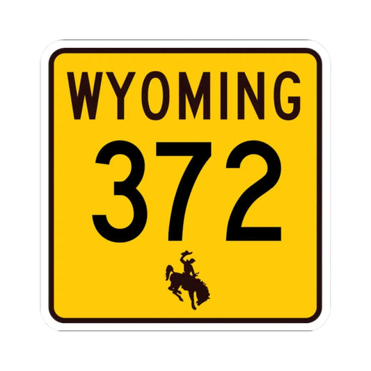WY-372 (Wyoming) (Road Sign) STICKER Vinyl Kiss-Cut Decal 2 Inch White - The Sticker Space