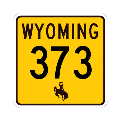 WY-373 (Wyoming) (Road Sign) STICKER Vinyl Kiss-Cut Decal 6 Inch White - The Sticker Space