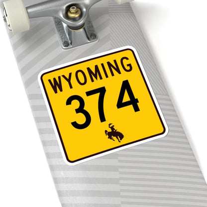 WY-374 (Wyoming) (Road Sign) STICKER Vinyl Kiss-Cut Decal - The Sticker Space