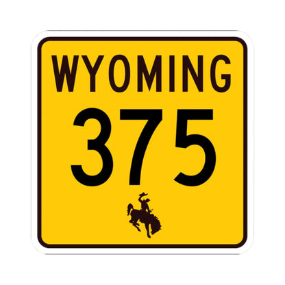 WY-375 (Wyoming) (Road Sign) STICKER Vinyl Kiss-Cut Decal 2 Inch White - The Sticker Space