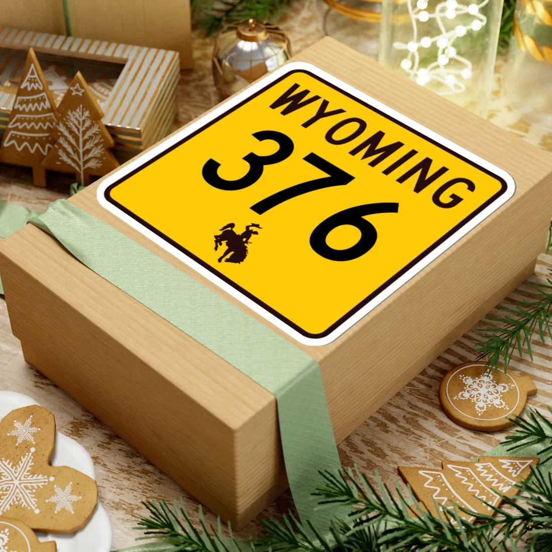 WY-376 (Wyoming) (Road Sign) STICKER Vinyl Kiss-Cut Decal - The Sticker Space