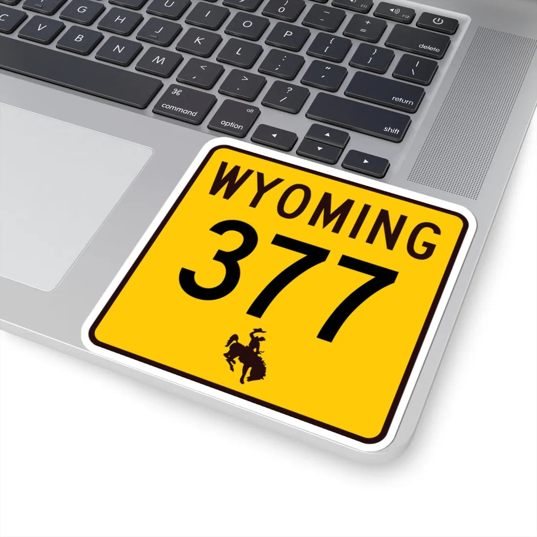 WY-377 (Wyoming) (Road Sign) STICKER Vinyl Kiss-Cut Decal - The Sticker Space