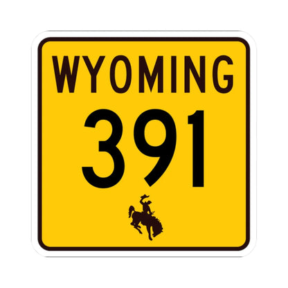 WY-391 (Wyoming) (Road Sign) STICKER Vinyl Kiss-Cut Decal 2 Inch White - The Sticker Space
