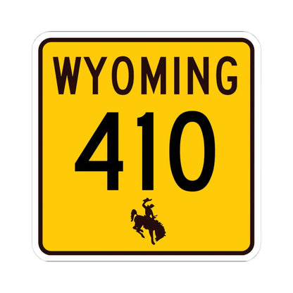WY-410 (Wyoming) (Road Sign) STICKER Vinyl Kiss-Cut Decal 4 Inch White - The Sticker Space
