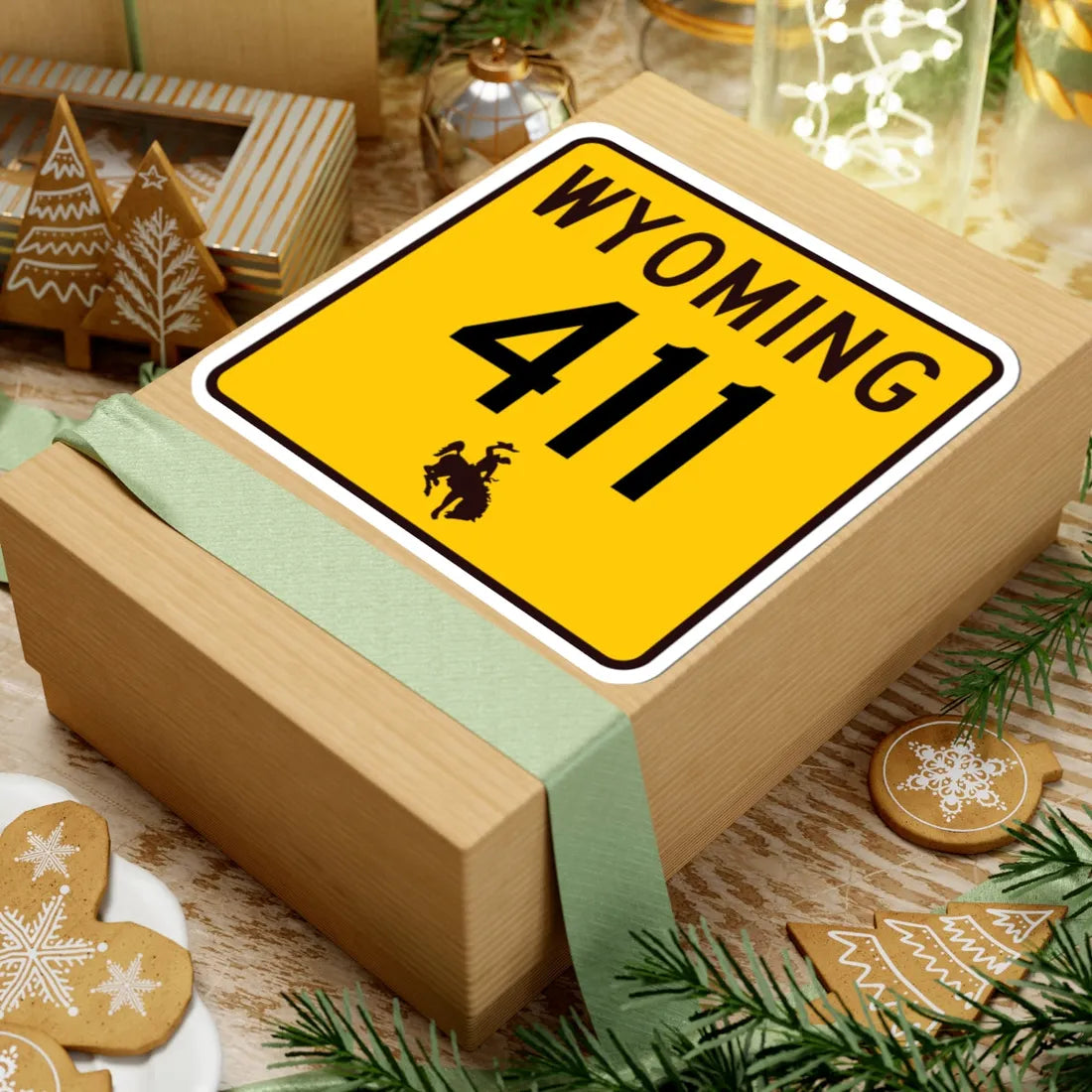 WY-411 (Wyoming) (Road Sign) STICKER Vinyl Kiss-Cut Decal - The Sticker Space